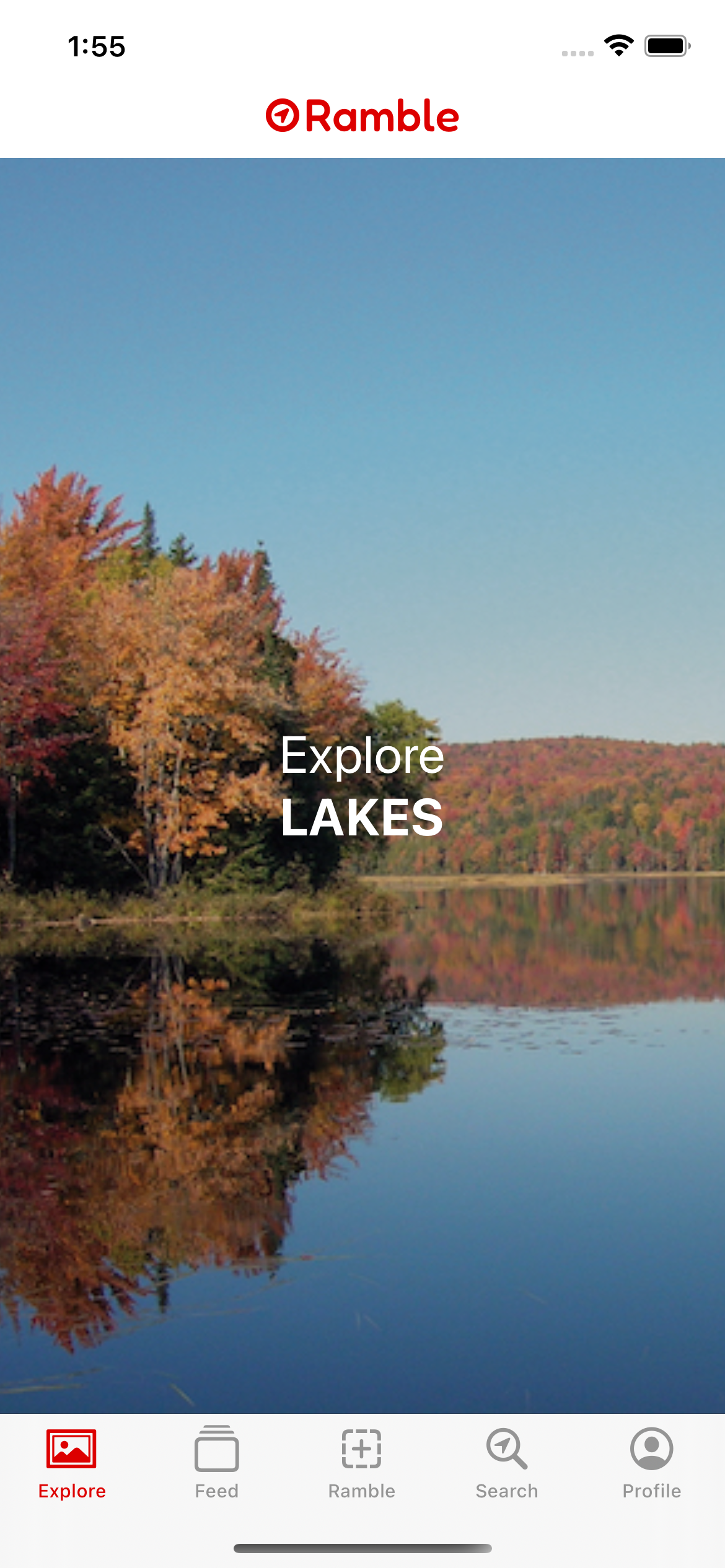 Map feature of Ramble app